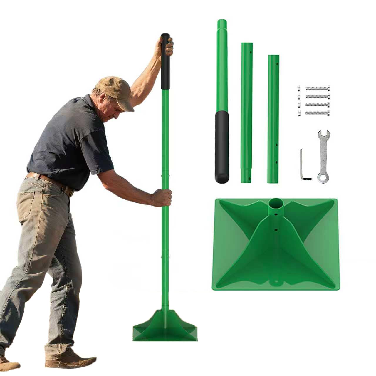 Amazon.com : Heavy Duty Tamper Tool, 8x8 Inch Steel Plate with 48